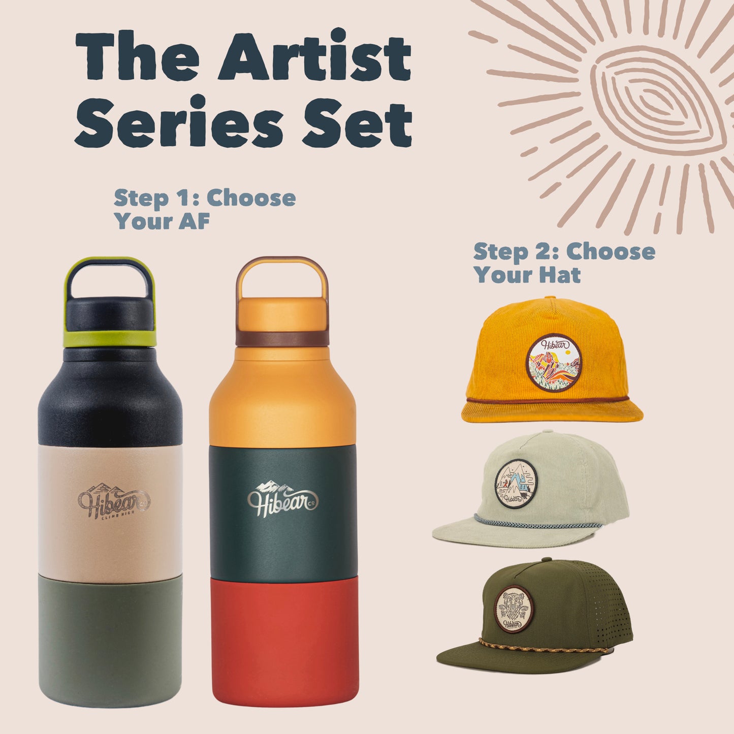 The AF Set: Artist Series Adventure Flask + Adventure Hat