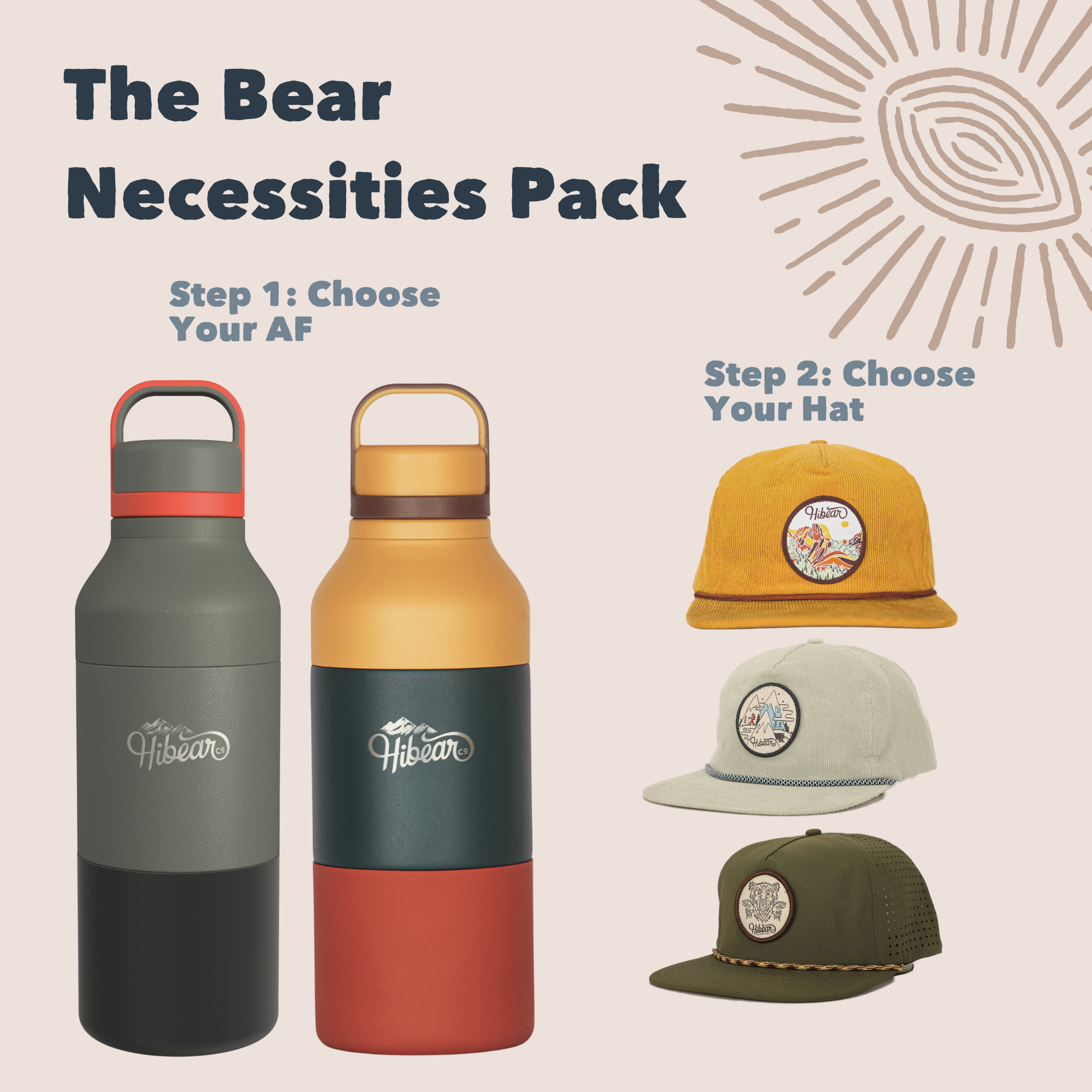 The Bear Necessities Pack: All-Day Adventure Flask + Hat