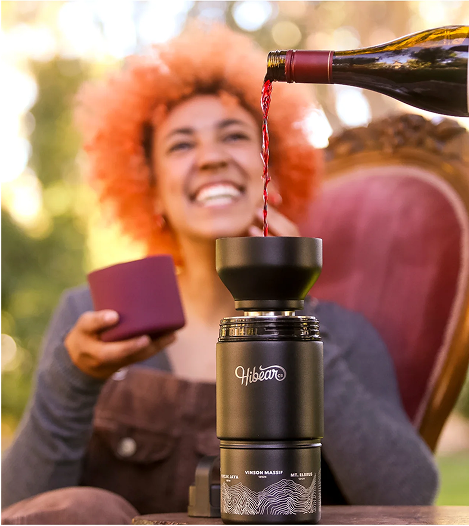 Wine decant mode outdoors